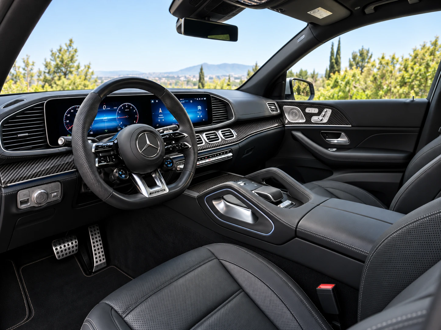 Schwarzer Innenraum – Cockpit